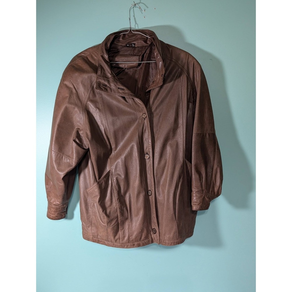 Jacqueline Ferrar Women's Leather Jacket Size Medium Vintage Hong Kong